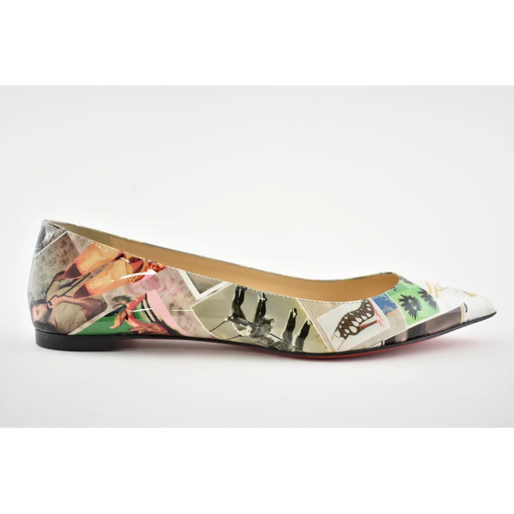 Christian Louboutin Ballalla Patent Collage Pointed Toe Ballerina Ballet Flat 36 - Picture 2 of 12